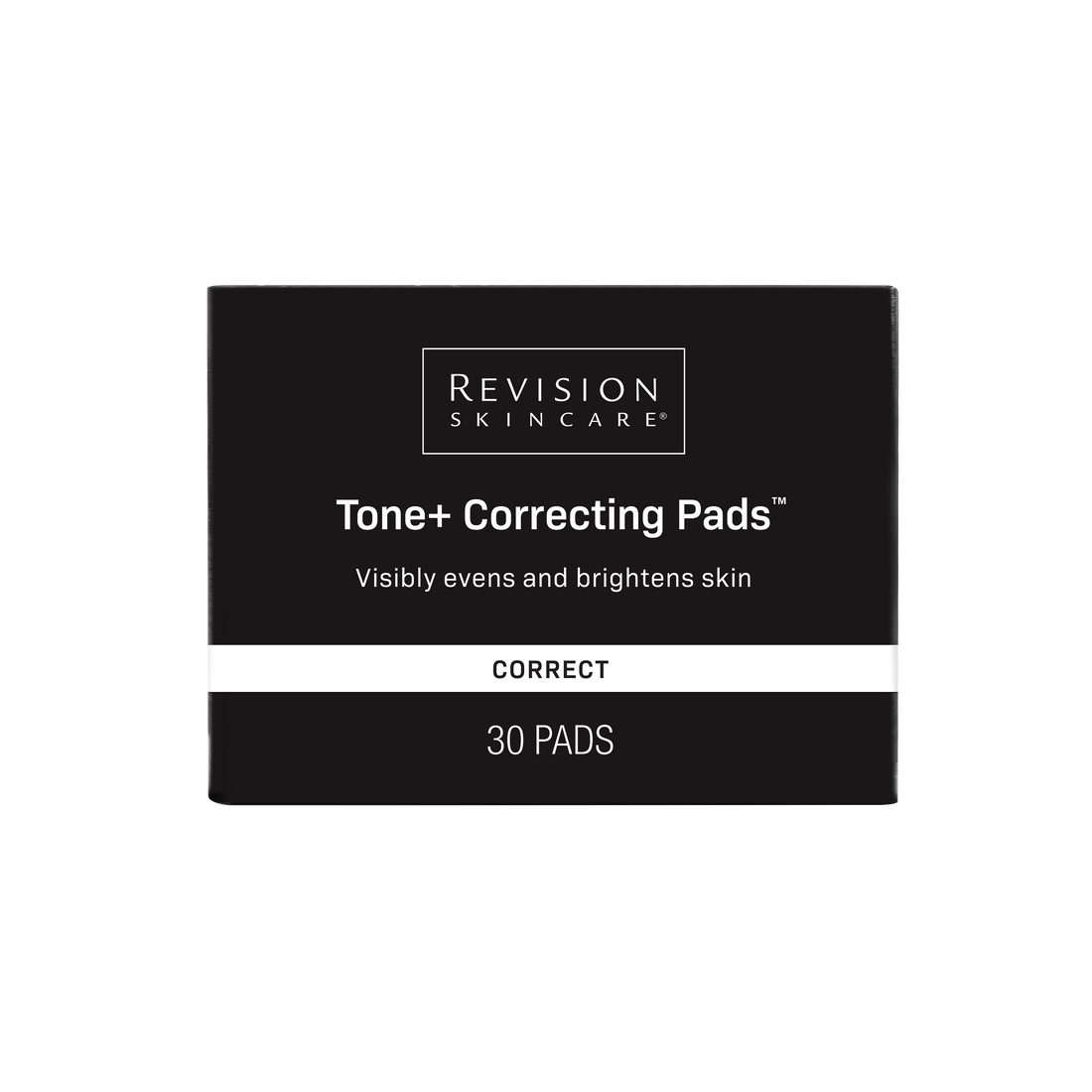 Revision Skincare Tone+ Correcting Pads carton, 30 pads
